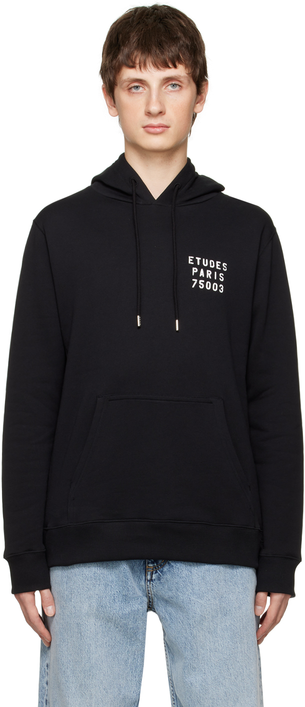 Études Black Klein Small Stencil Hoodie