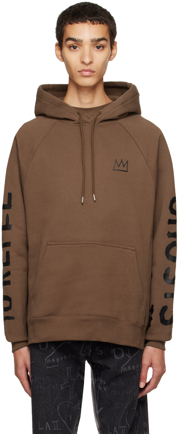 Études Brown Jean-Michel Basquiat Racing Self-Portrait Hoodie