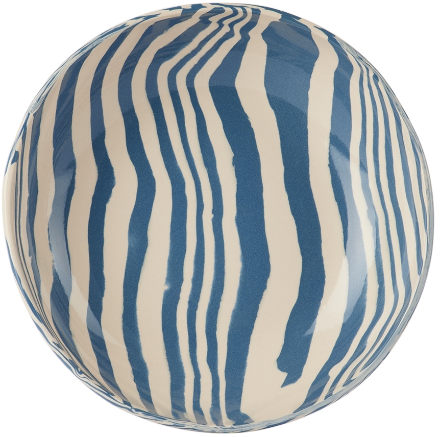Shop Henry Holland Studio Blue & White Pasta Bowl In Blue/white