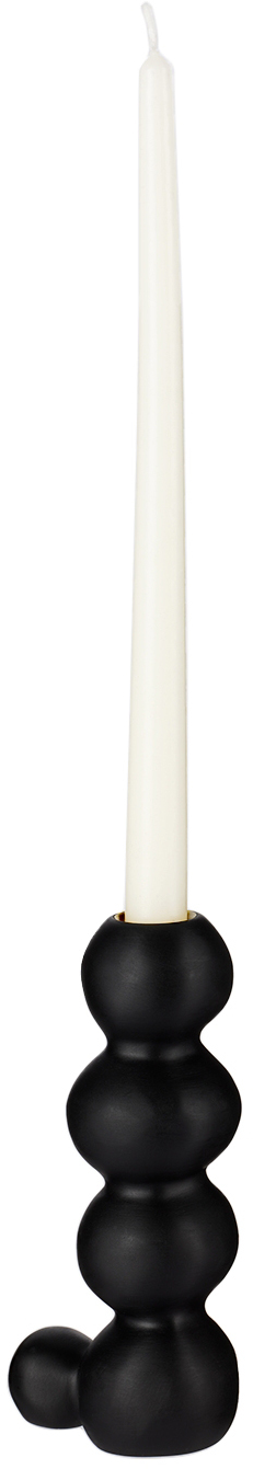 Tina Frey Designs Black Bubble Tall Candle Holder In Black