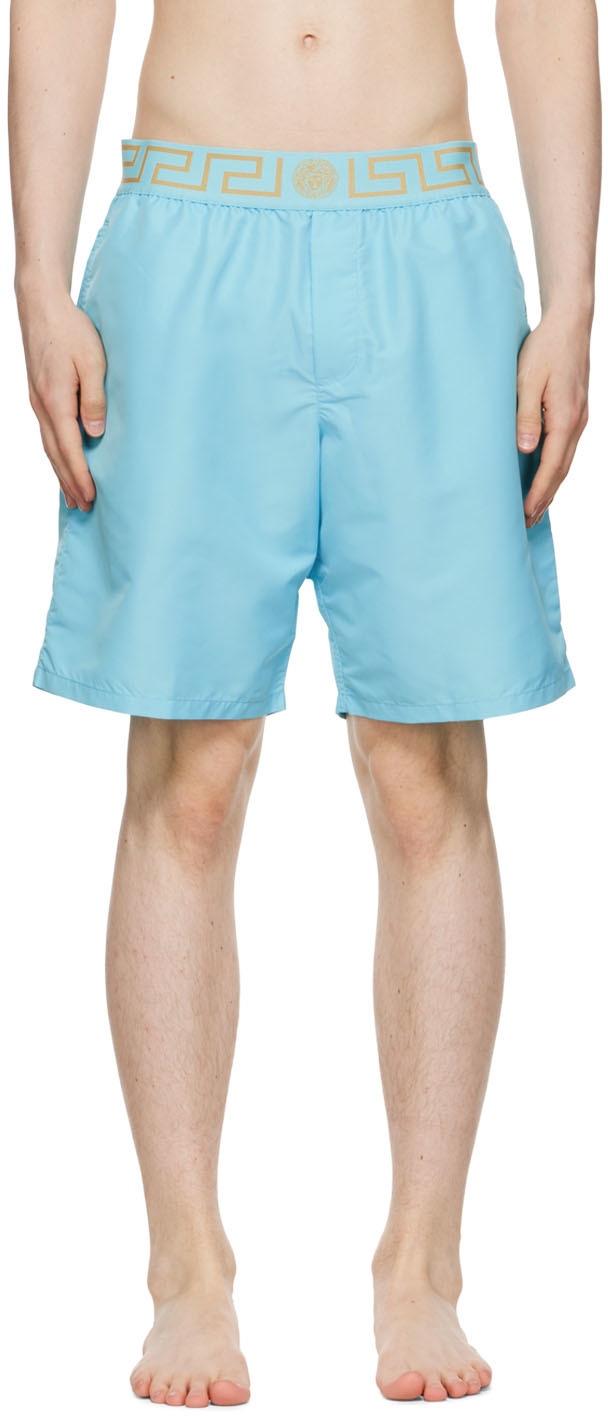 Ssense Uomo Sport & Swimwear Costumi da bagno Pantaloncini da bagno Blue Nylon Swim Shorts 