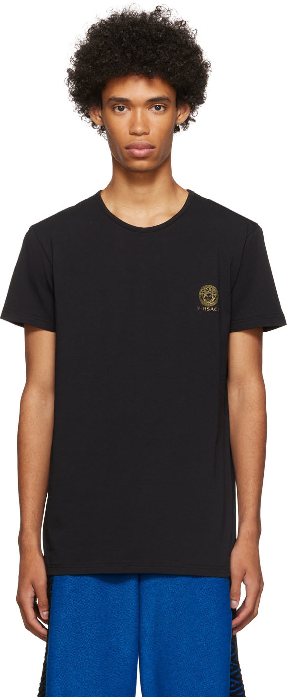 Versace Black Medusa T-shirt In A1008 Black