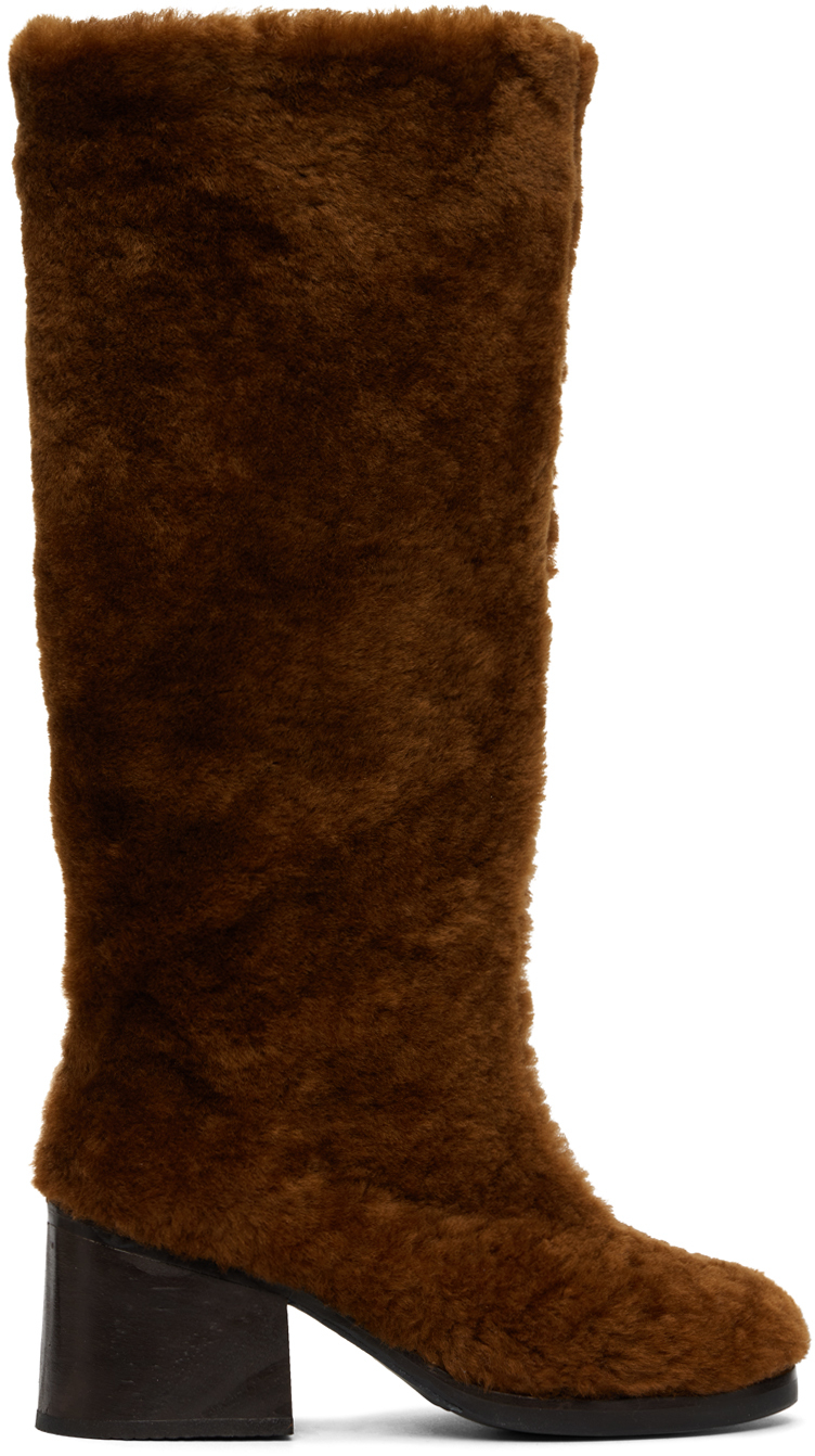 SSENSE Exclusive Brown Sherpa Boots