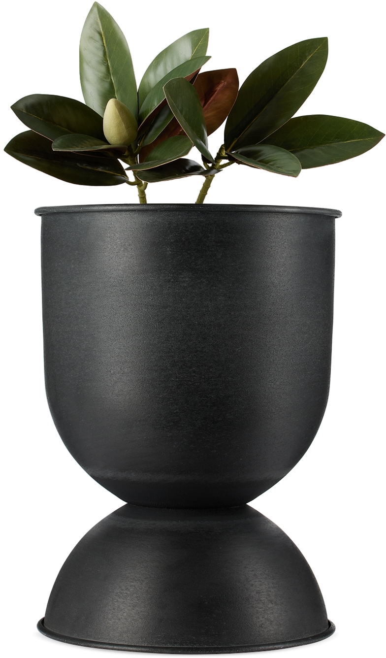 Weerkaatsing Verloren duurzame grondstof Black Small Hourglass Pot by ferm LIVING | SSENSE