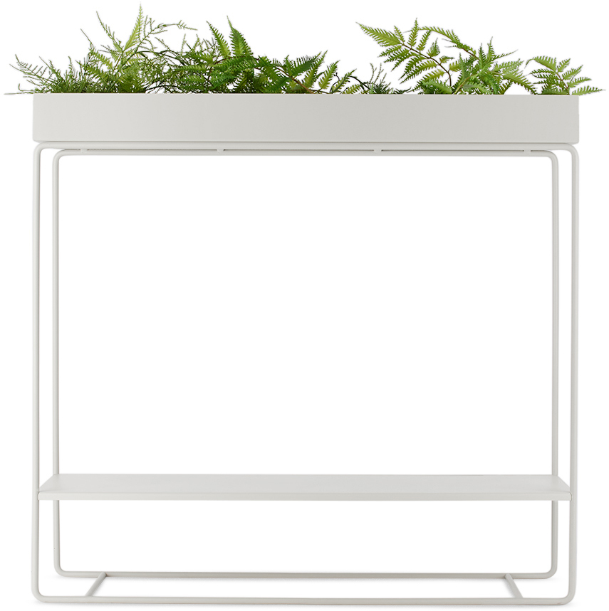 Ferm Living Gray Two-tier Plant Box In Light Grey