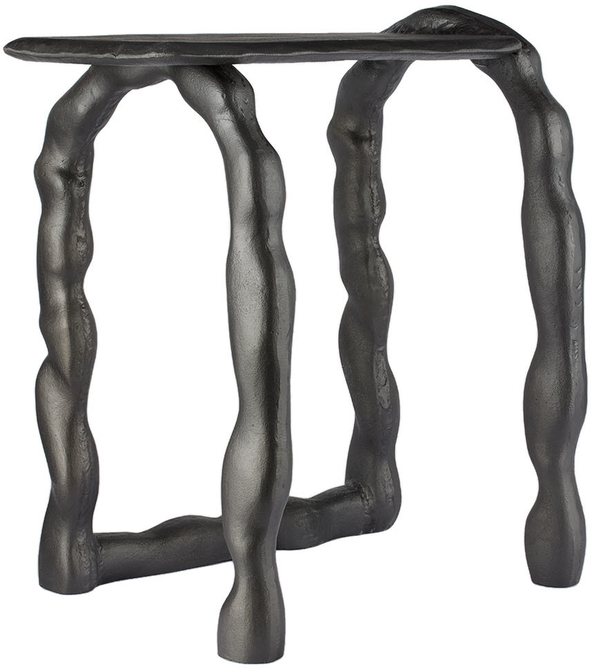 Ferm Living Rotben Recycled-aluminium Side Table 54cm In Black