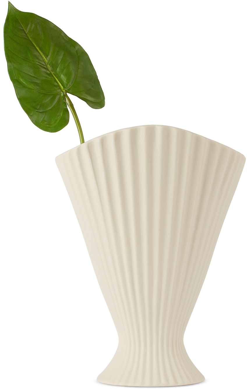 Ferm Living Off-white Fountain Vase