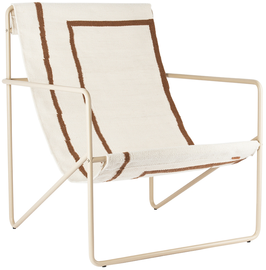  Ferm Living Beige & Brown Desert Lounge Chair 