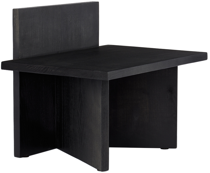 Ferm Living Black Oblique Stool In Black Stained Ash