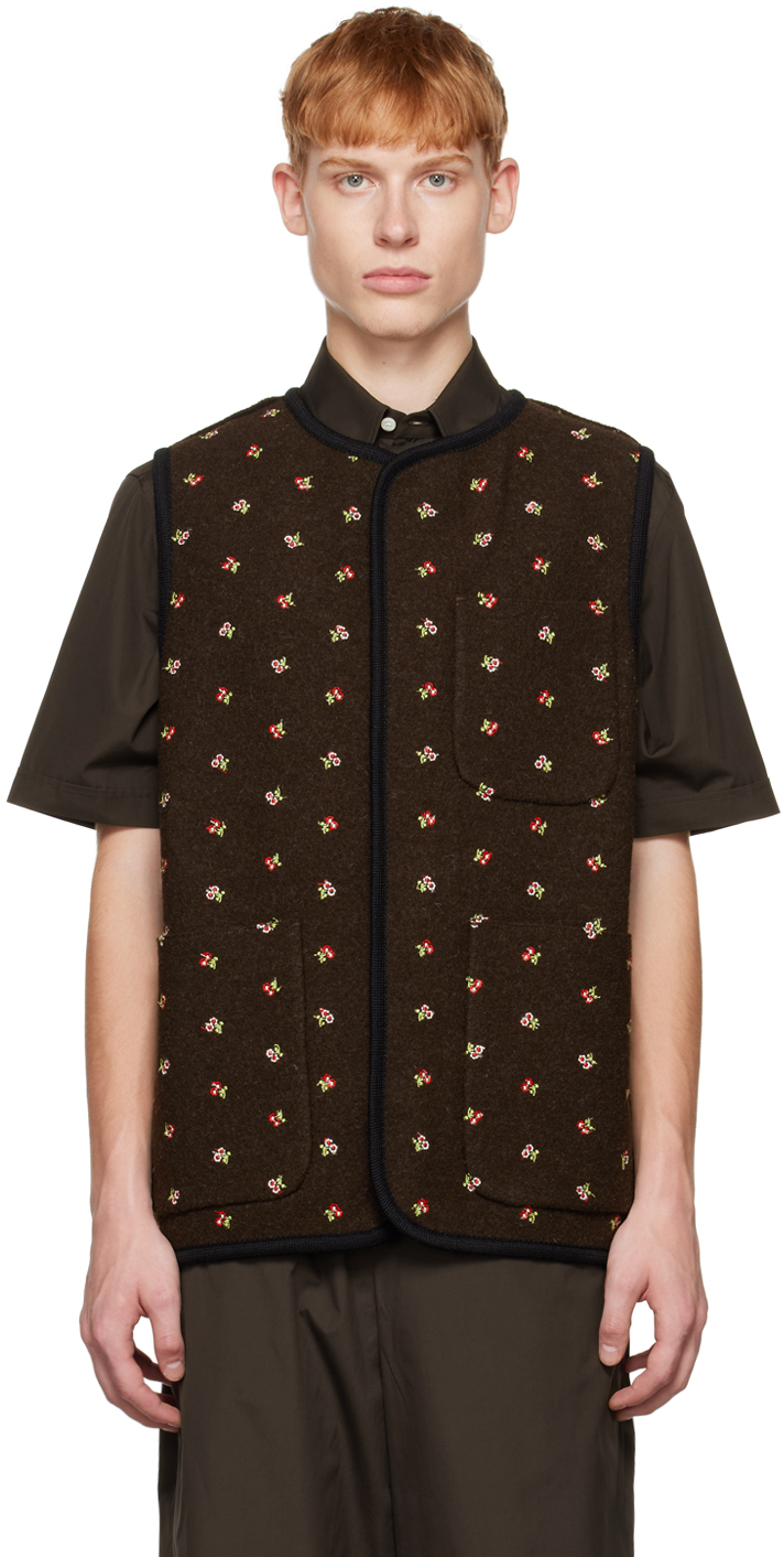 Rier Ssense Exclusive Brown Walker Flowers Vest | ModeSens