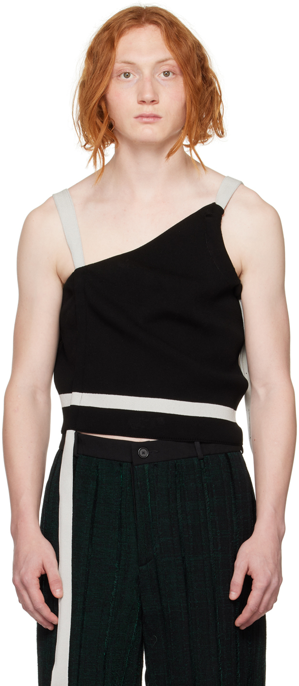 SSENSE Exclusive Black & Gray Khanh Brice Nguyen Edition Tank Top