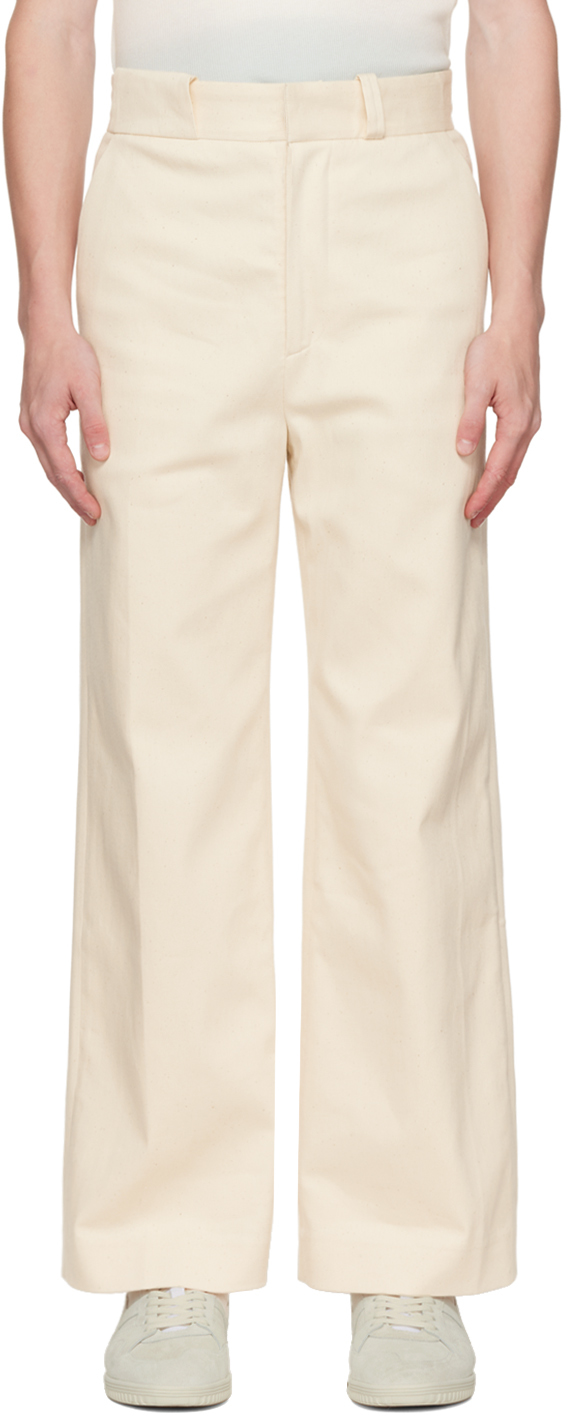 Off-White Straight-Leg Trousers SSENSE Men Clothing Pants Straight Leg Pants 
