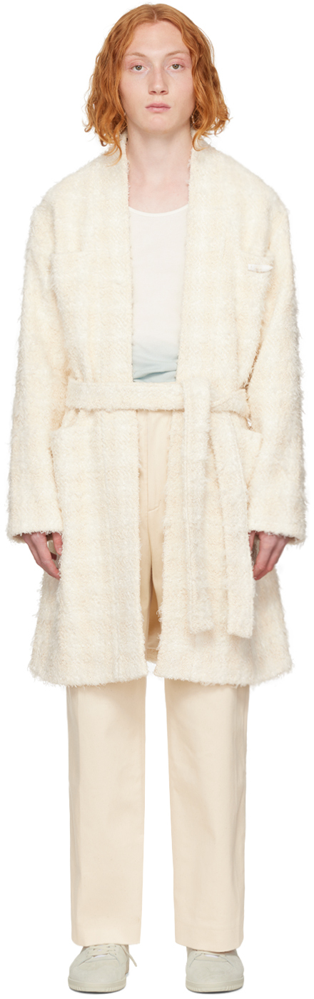 Young N Sang Off-white Serene Rural Landscapes Coat In Raw White