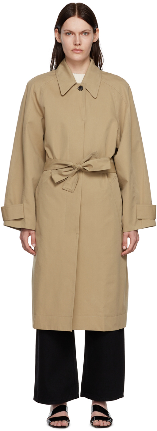 Beige New Armhole Trench Coat