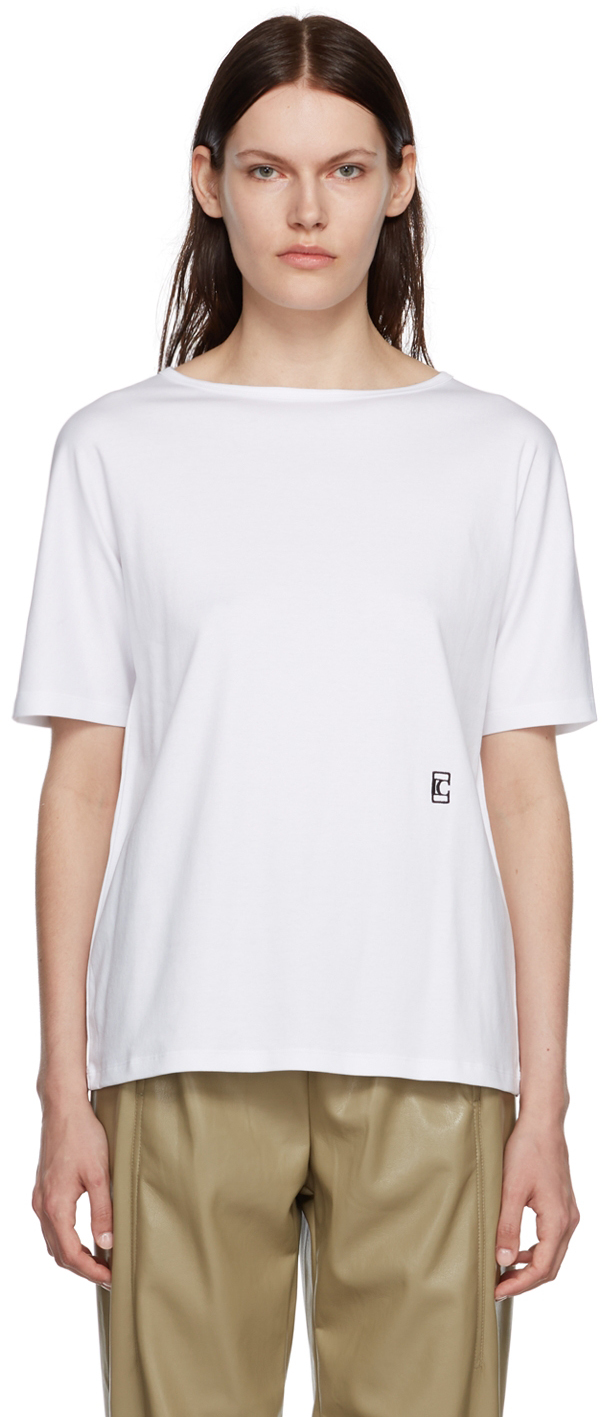 LOW CLASSIC: White Embroidery T-Shirt | SSENSE