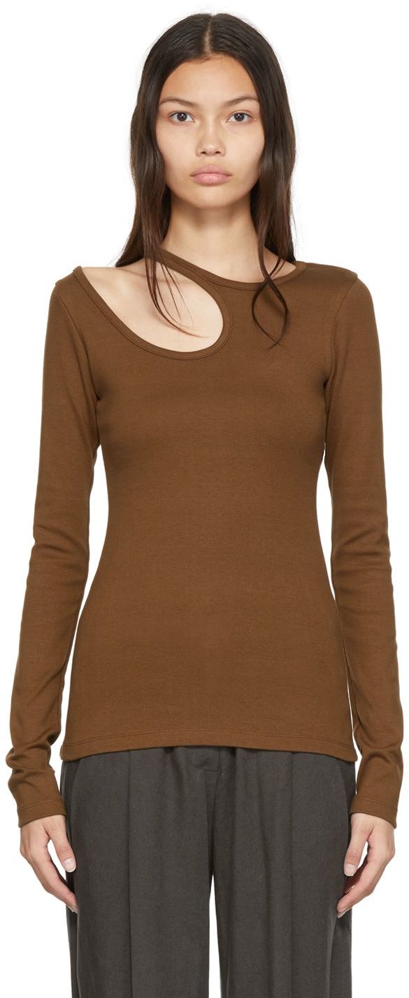LOW CLASSIC Brown Cotton Long Sleeve T-Shirt