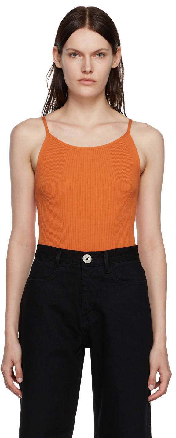 Orange Rib Bodysuit