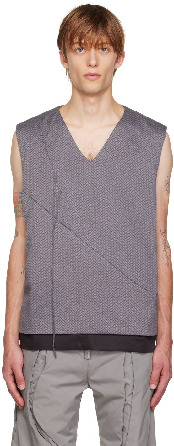 Gray 'Asynmetrical But Symmetrical' Vest