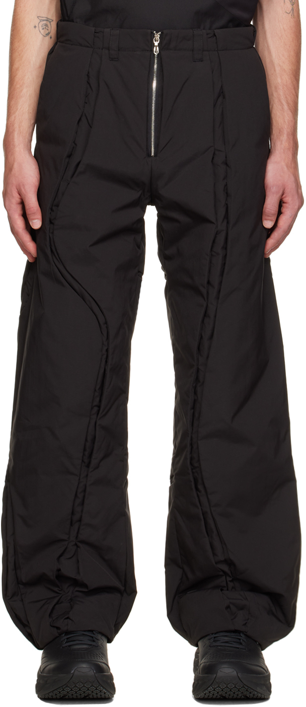 Black Spin Crevice Trousers