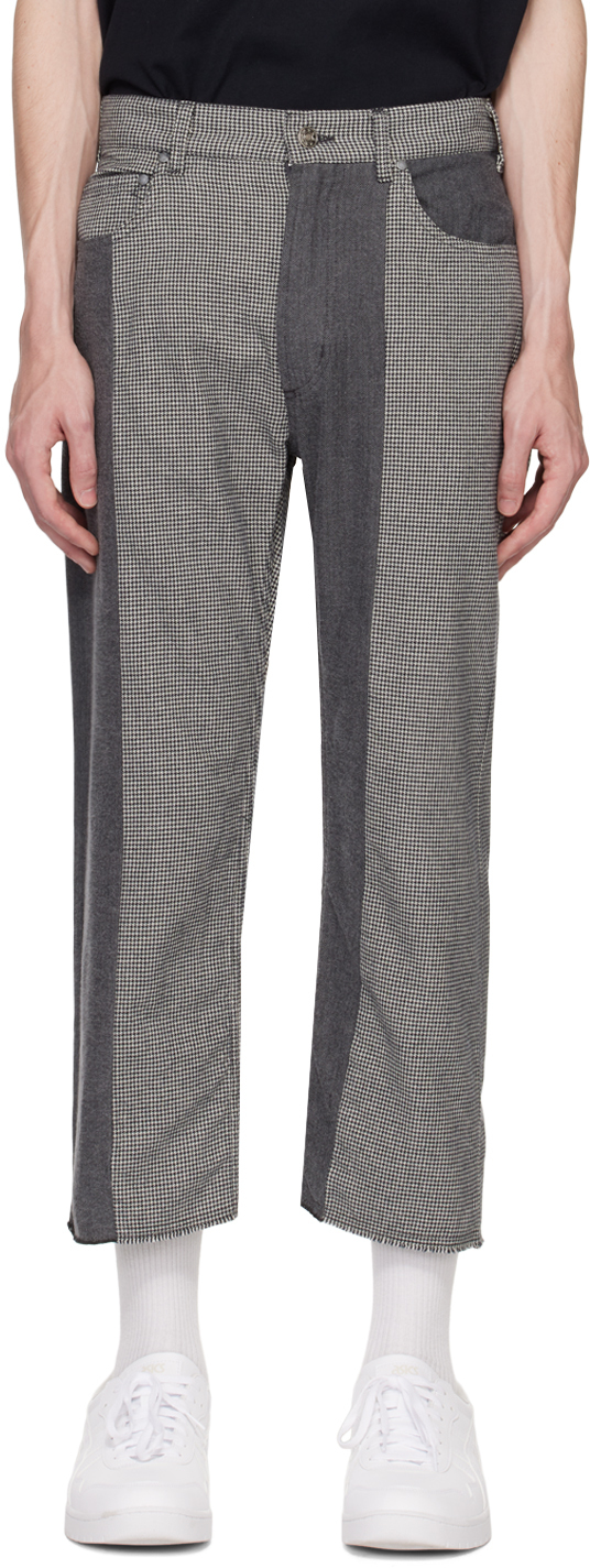 Aïe Gray Krazy Trousers In Grey Cotton Houndsto