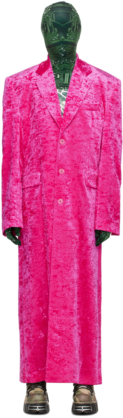 VETEMENTS Pink Button Up Coat