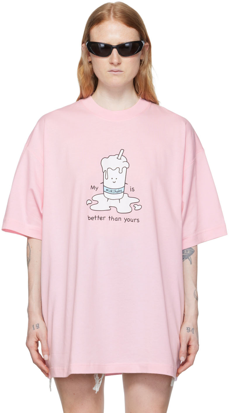 Ssense Abbigliamento Top e t-shirt T-shirt T-shirt a maniche corte Baby Pink Horseferry T-Shirt 