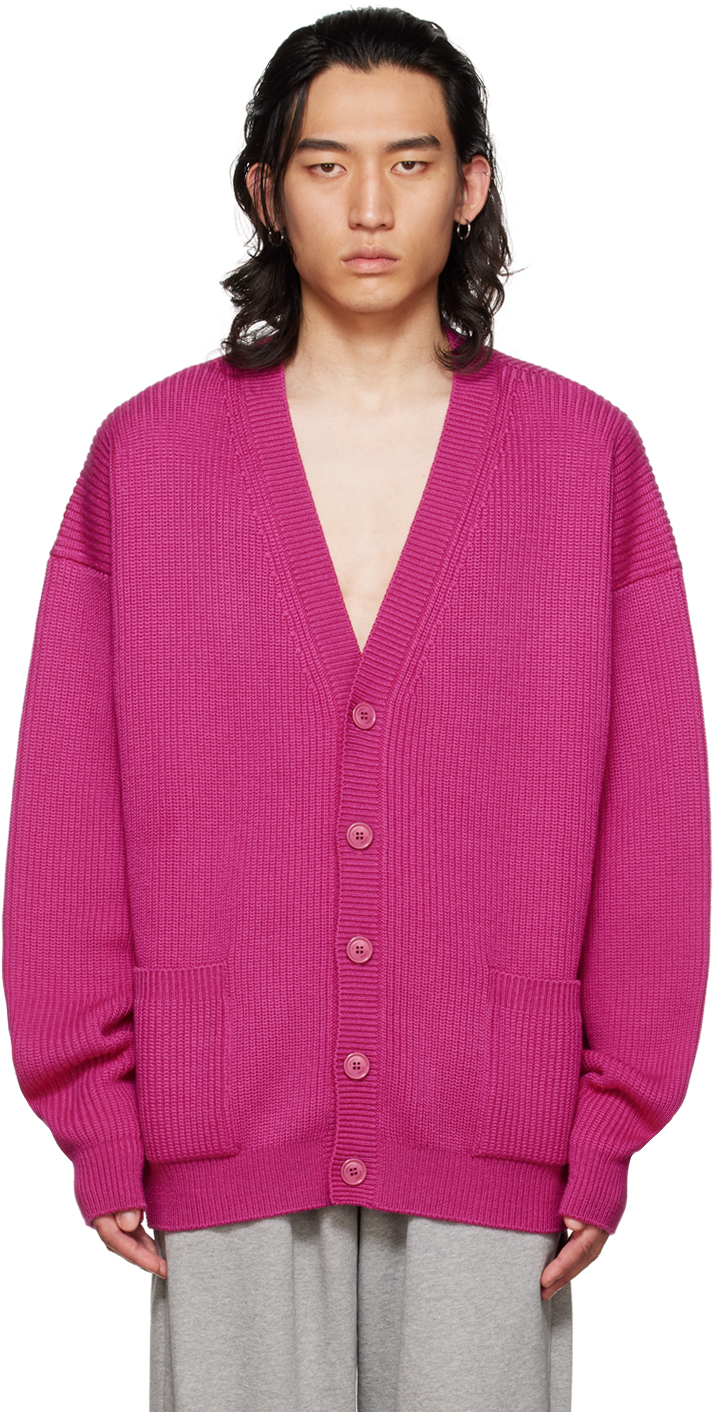 VETEMENTS Pink Button-Down Cardigan
