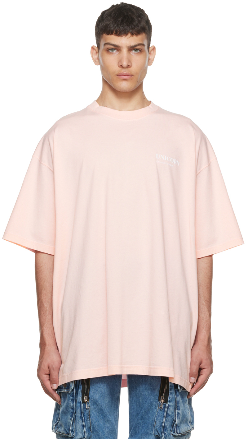 VETEMENTS Pink 'Magic Unicorn Definition' T-Shirt