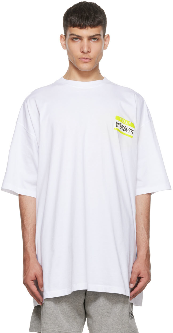 サイズ VETEMENTS XLサイズ ホワイト D4aH9-m66765691756 Tシャツ