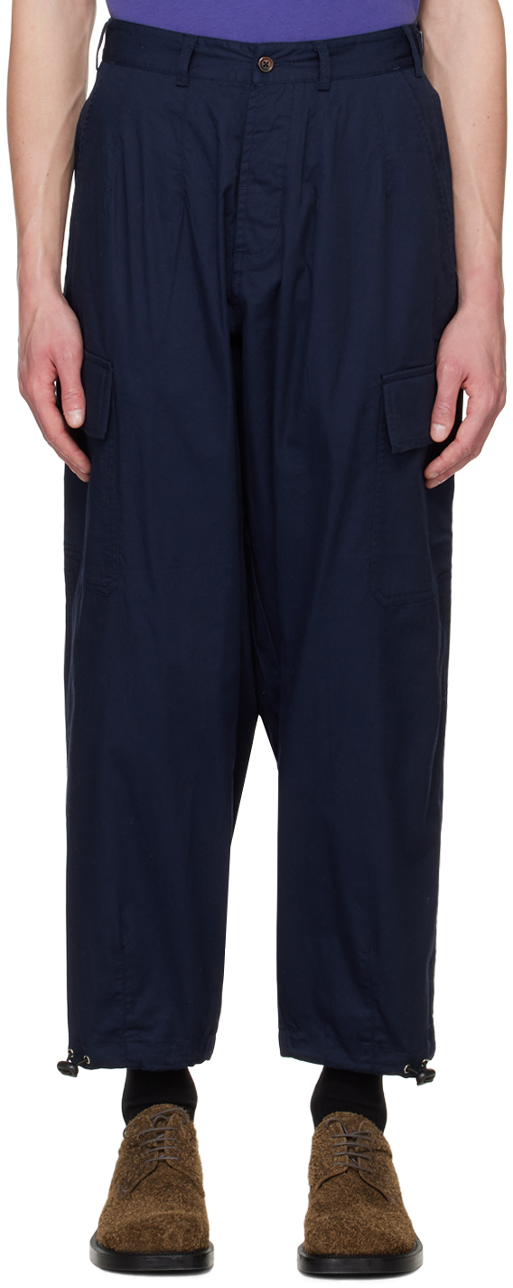 Universal Works Navy Lightweight Cargo Pants SSENSE UK