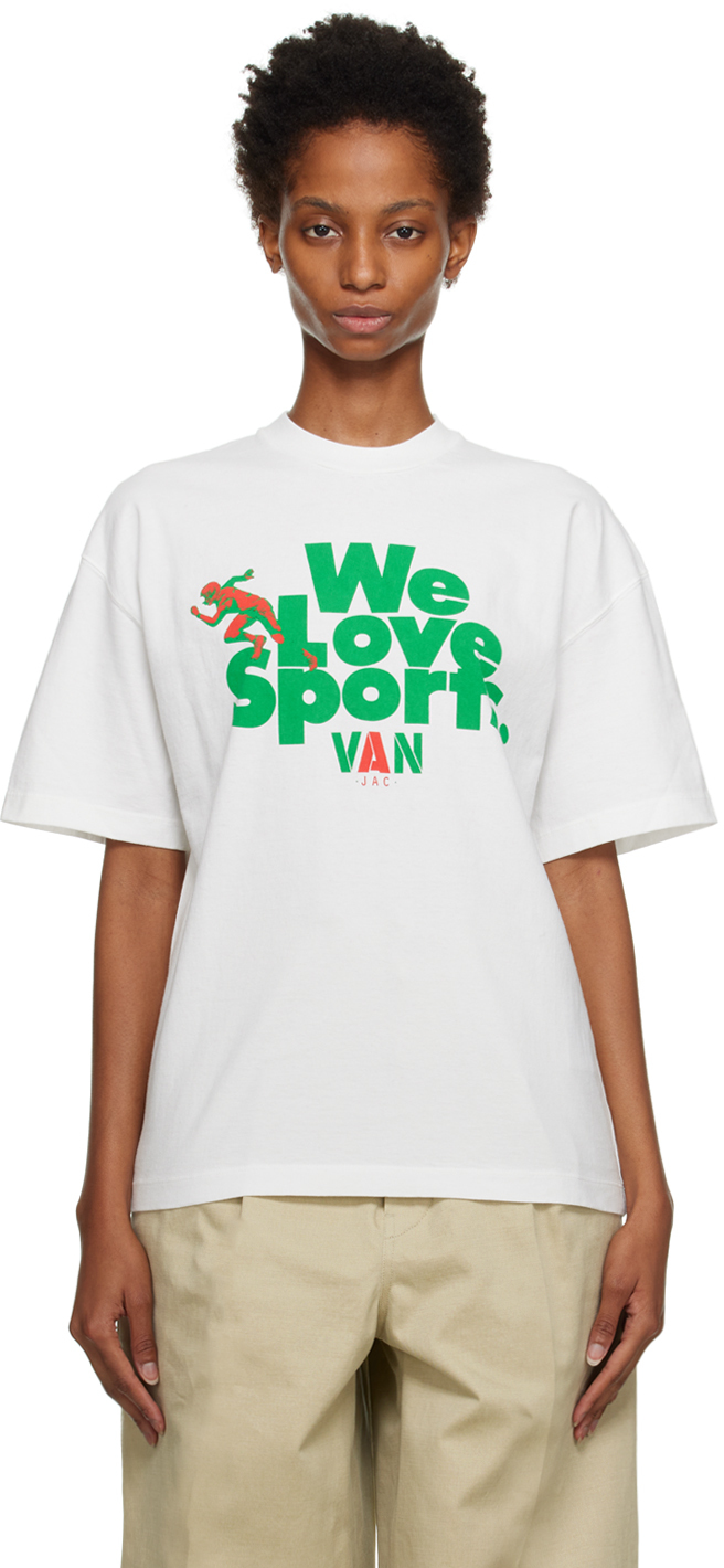 White 'We Love Sports' T-Shirt