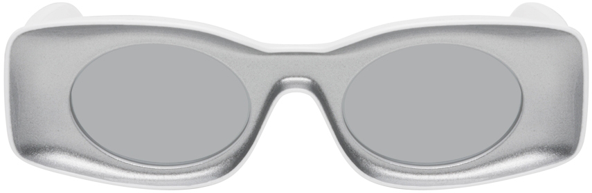 Loewe White & Silver Paula's Ibiza Original Sunglasses