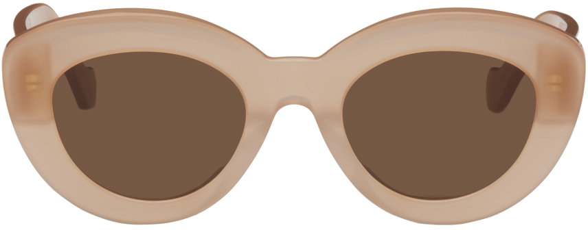 LOEWE: Pink Butterfly Anagram Sunglasses | SSENSE