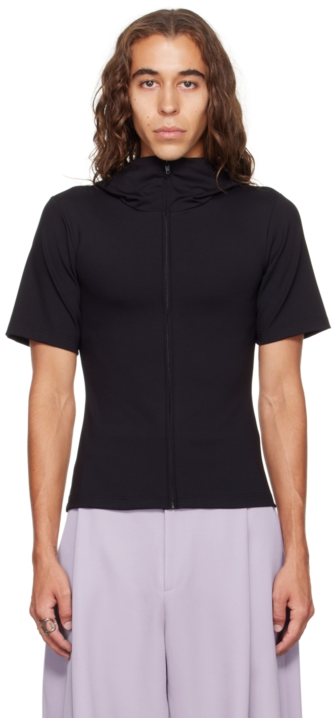 SSENSE Exclusive Black Zip Hoodie by Aaron Esh on Sale