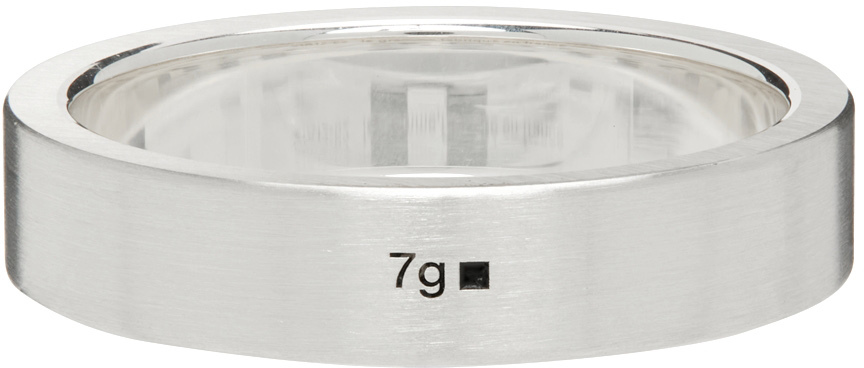 Le Gramme: Silver 'Le 7 Grammes' Ribbon Ring | SSENSE Canada