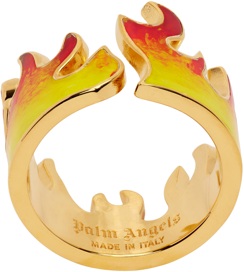 Palm Angels Gold Burning Ring
