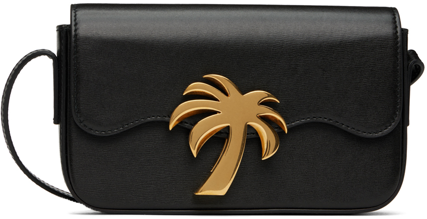 Black Mini Palm Beach Shoulder Bag by Palm Angels on Sale