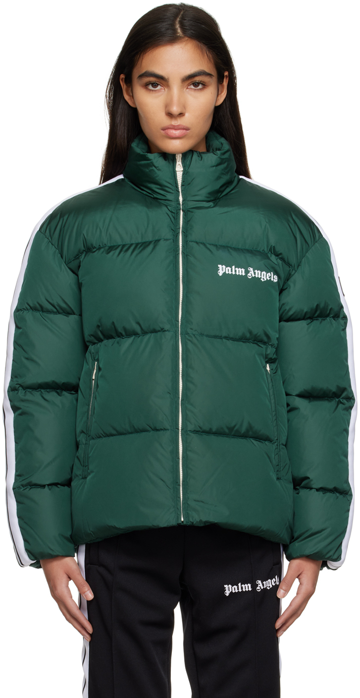 Palm Angels Green Track Down Jacket