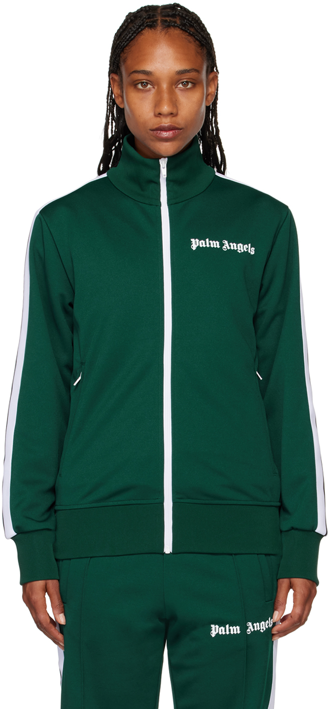 Palm Angels: Green Classic Track Jacket | SSENSE