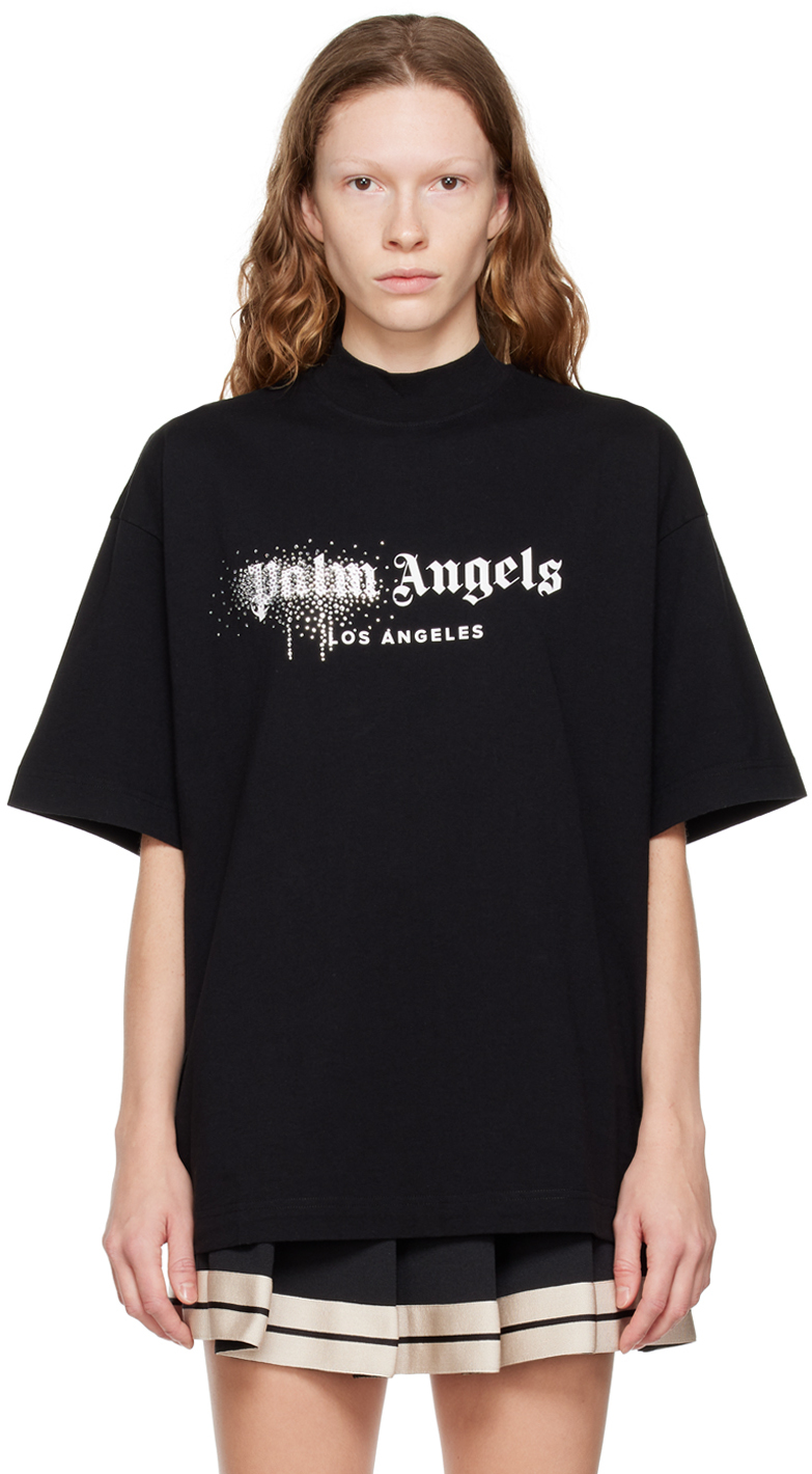 Red Palm Angels Synthetic End Womens Clothing Tops Blouses X Allover Rose Track Top in Black/Red 