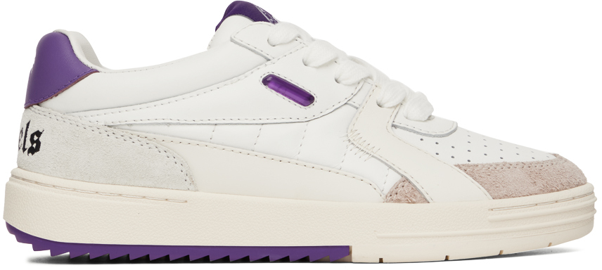 White \u0026 Purple University Sneakers by 