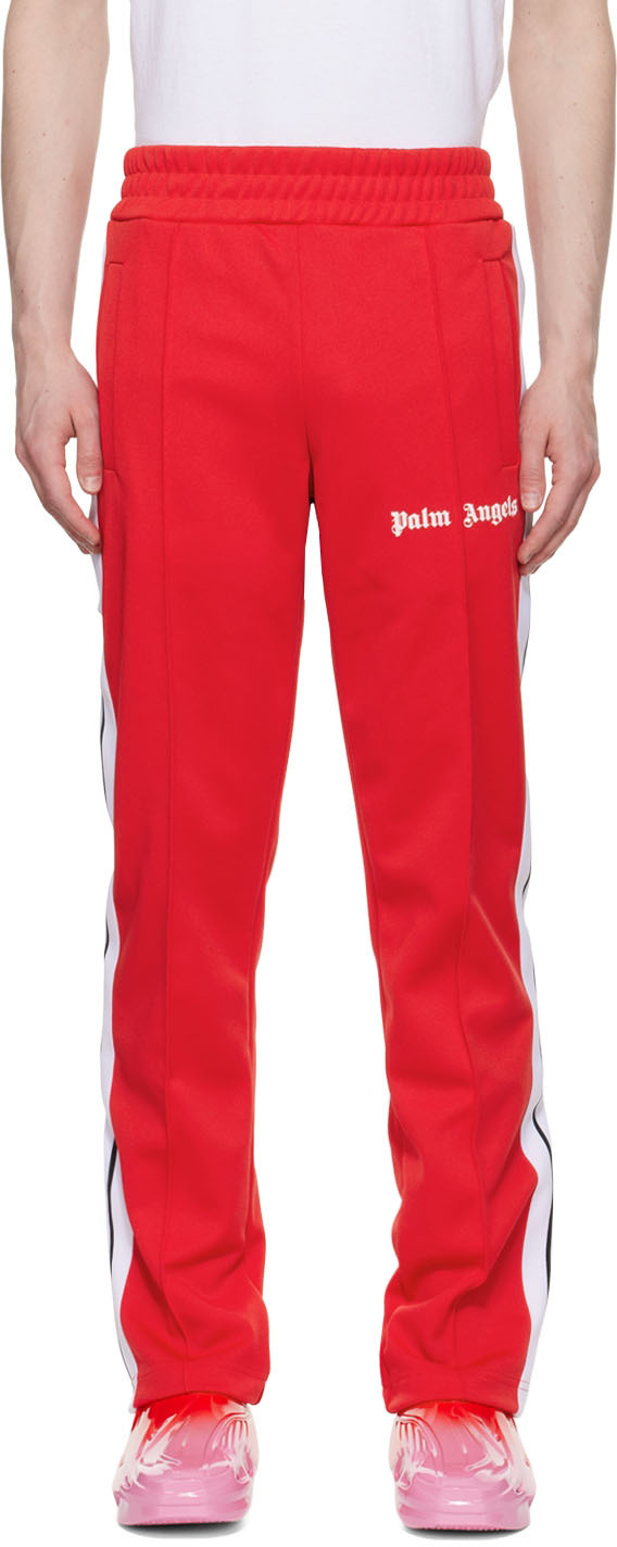 PALM ANGELS RED CLASSIC TRACK PANTS