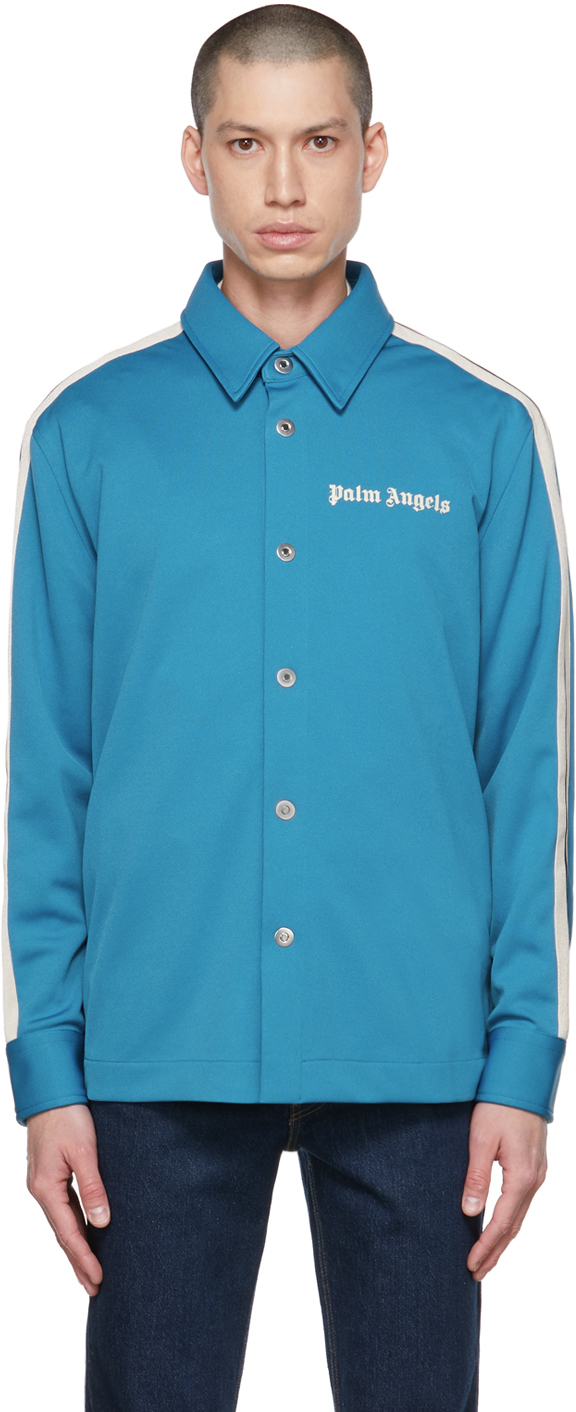 Palm Angels Blue Classic Track Shirt