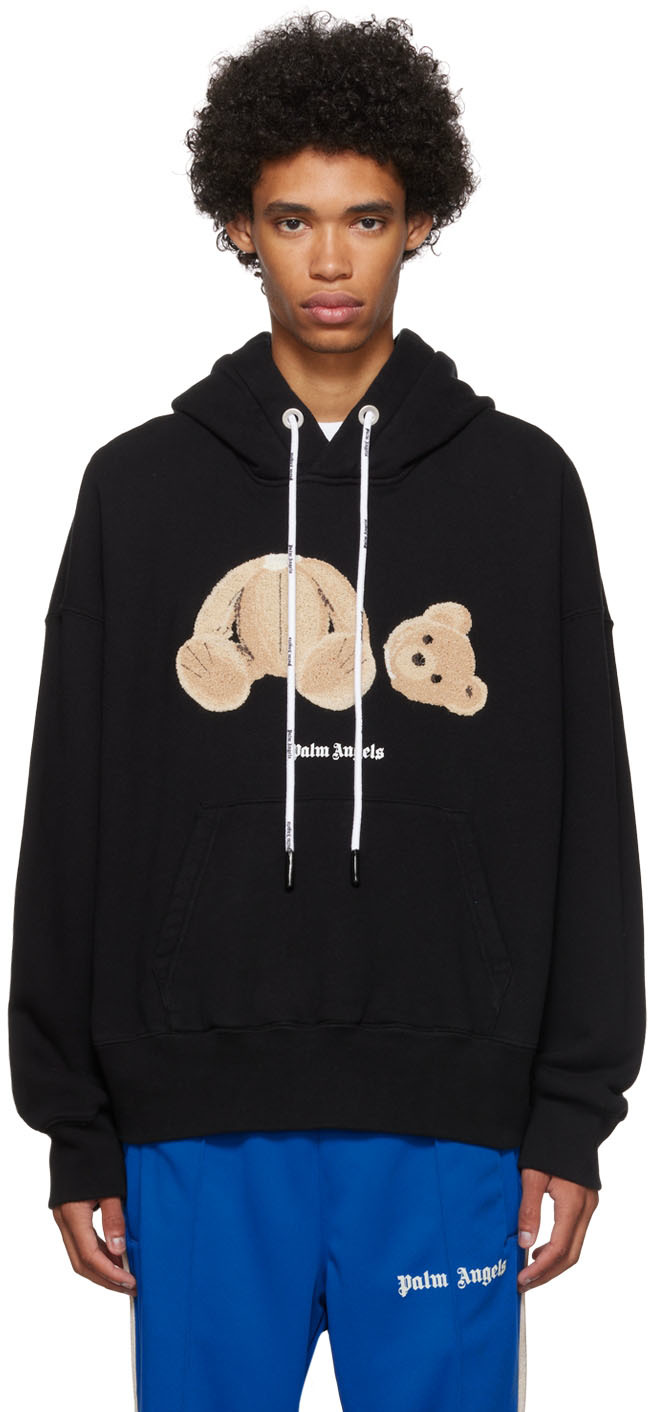 Palm Angels Black Bear Hoodie | Smart Closet