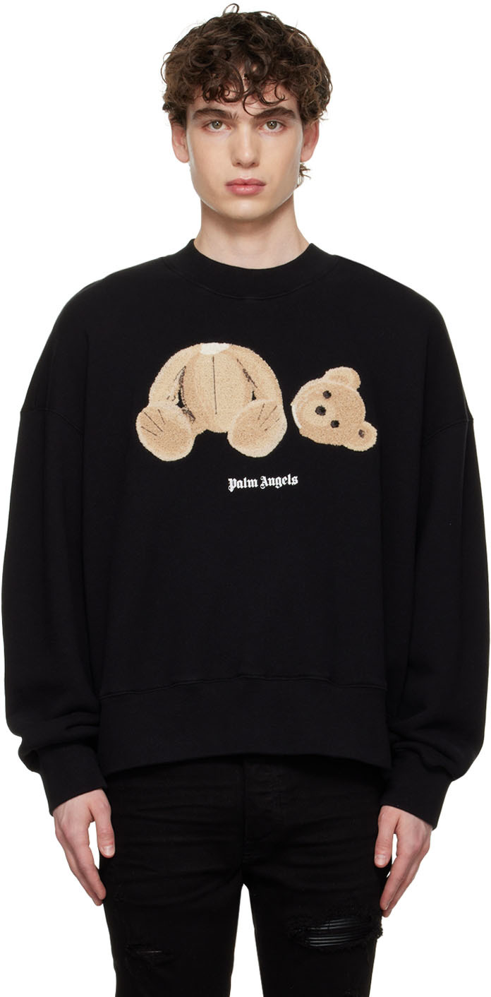Black Bear Sweatshirt by Palm Angels on Sale