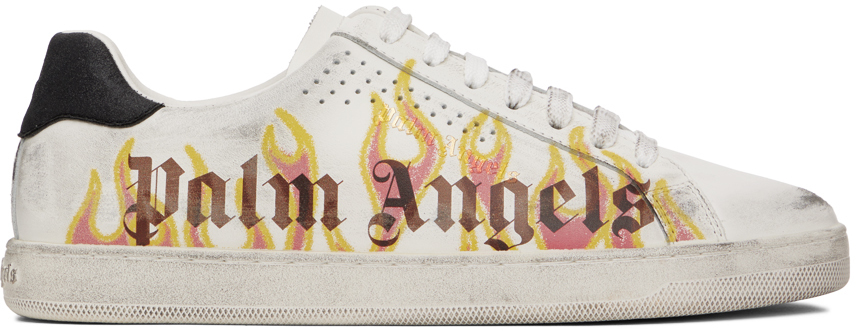 Palm Angels White Palm One Spraypaint Sneakers