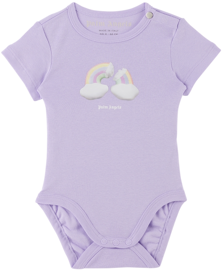 Palm Angels Baby Purple Rainbow Bodysuit