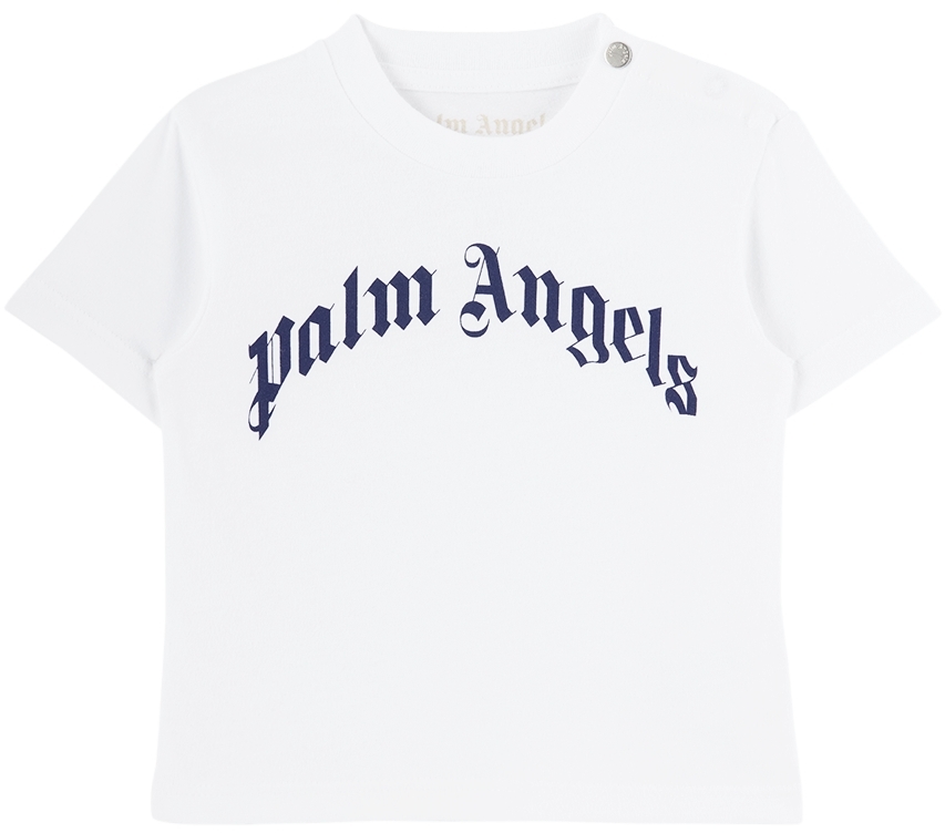 Palm Angels Baby White Cotton T-Shirt