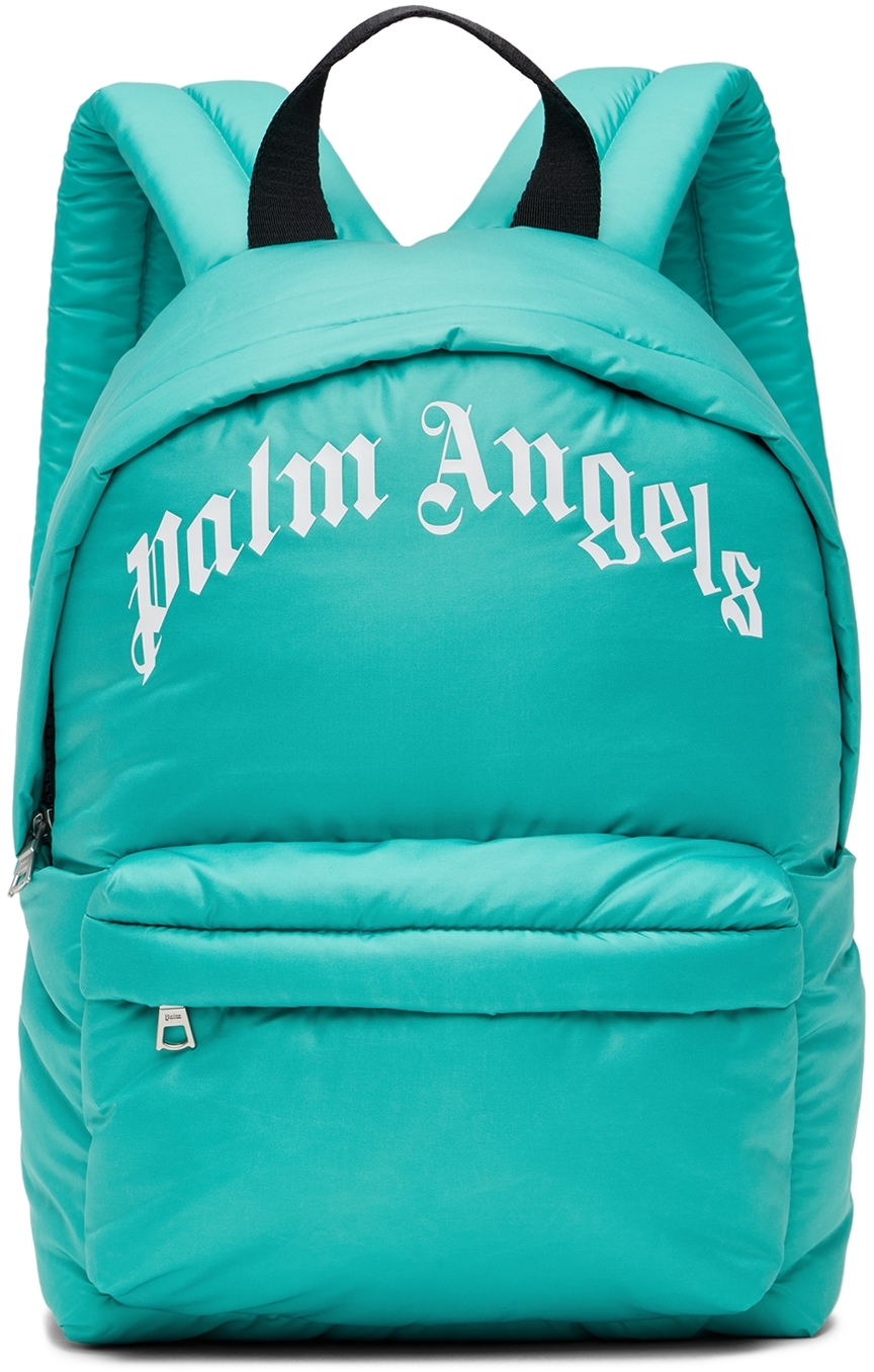 Palm Angels Tie Dye Suede Bear Backpack in Blue