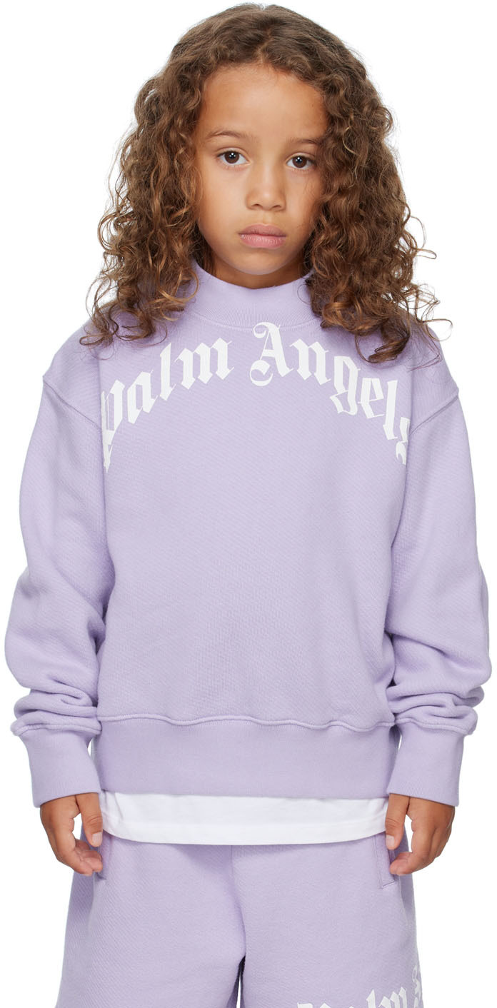 Palm Angels Kids Purple Classic Overlogo Sweatshirt